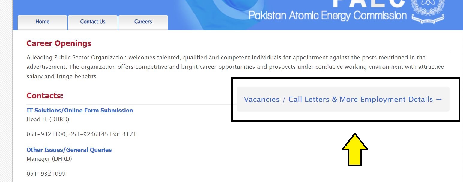 Pak Atomic Energy Medical Center Jobs 2024