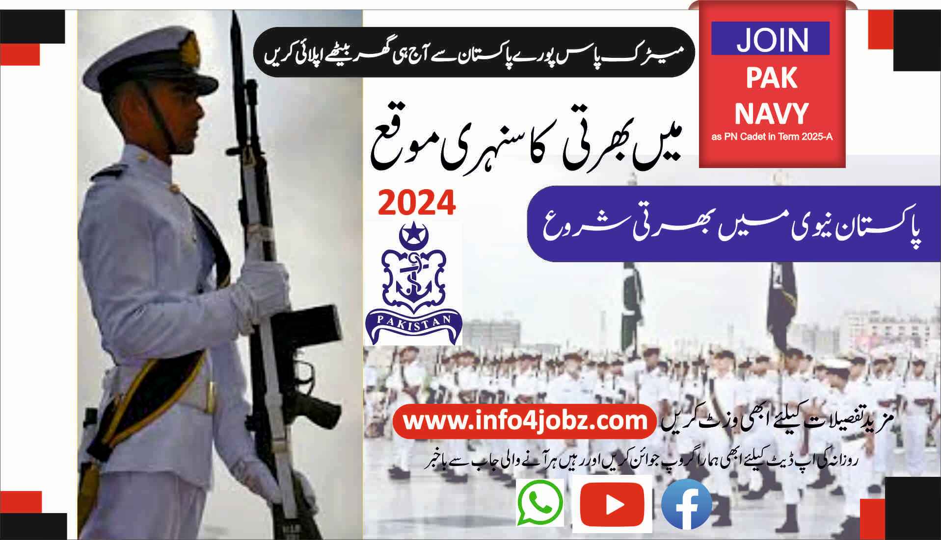 Join Pakistan Navy as PN Cadet in Term 2025-A 